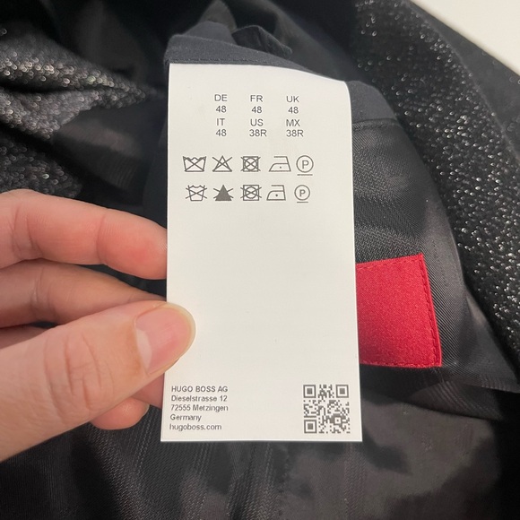 Hugo Boss Relaxed-fit Sparkle-effect Blazer Size 38R - Picture 10 of 12